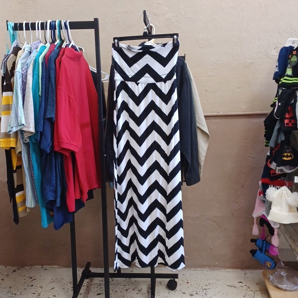 Women's Strapless Summer Black & White Midi